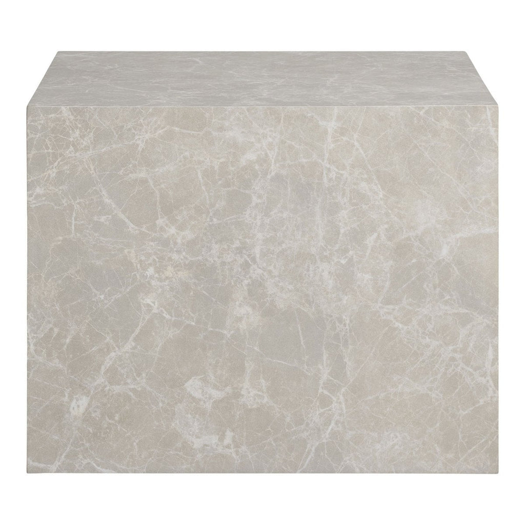 Praagse salontafelset - Beige, marmerlook, MDF, decorpapier, set van 2