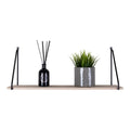 Arnhem Plank - Staal, Hout, Zwart/Natuurlijk - 65x17x27 cm