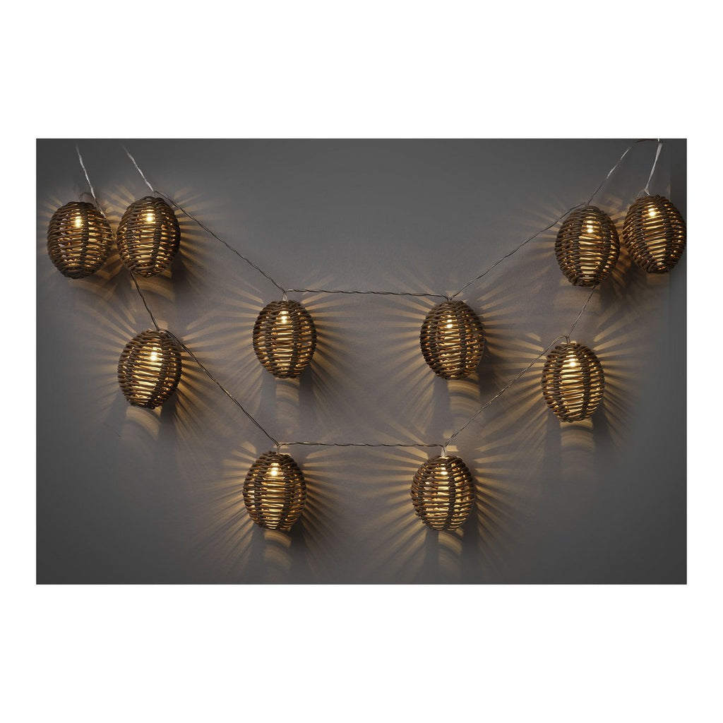 Carlisle LED Lichtslinger, polyrotan/metaal, natuur/zwart