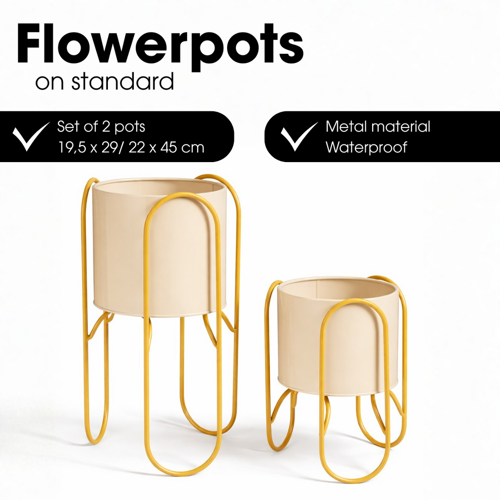 Bloempot binnen Donau Geel