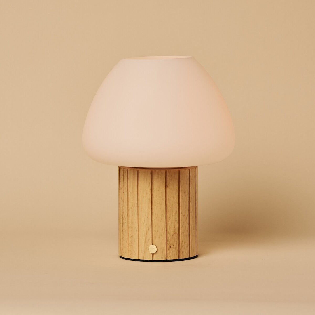 Romée Lichtbruine Oplaadbare Tafellamp | Modulaire lampenkap, dimbaar en 3 lichtkleuren