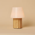 Javi Light Brown Rechargeable Table Lamp | Versatile, Wood & Up to 100 Hours of Light