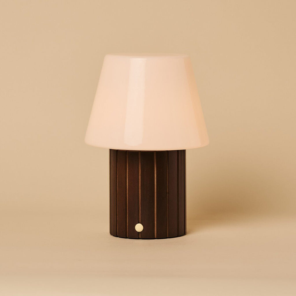 Lex Dark Brown Rechargeable Table Lamp | Stylish, Cordless & 3 Light Modes