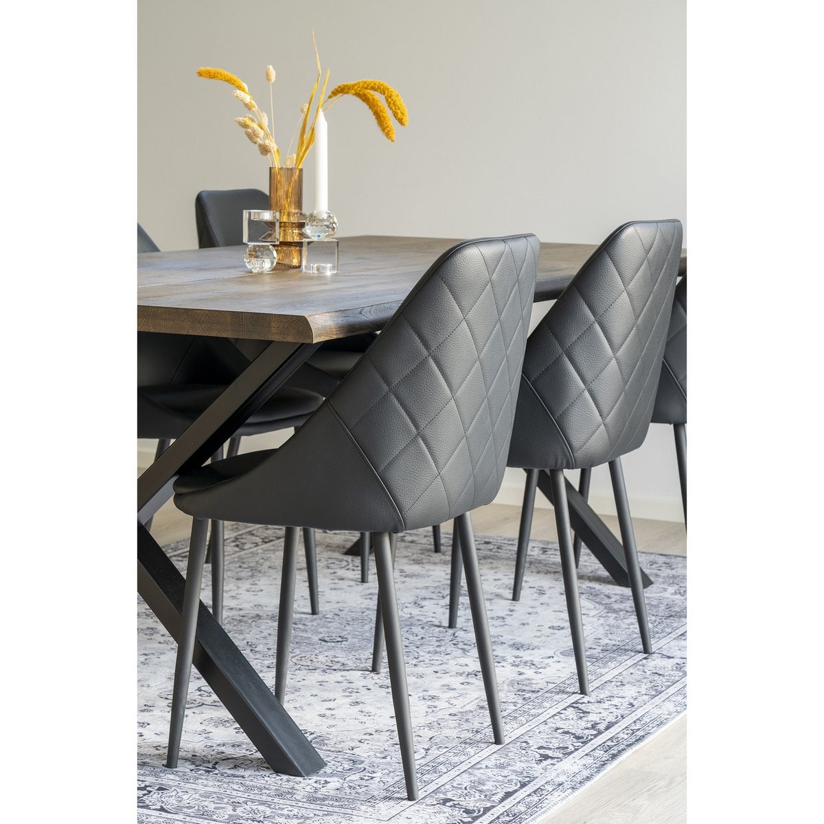Havana Vloerkleed - Zwart/Wit, Chenille Polyester, 160x230 cm