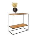 Vita Consoletafel - eikenlook, zwart, 80x36x80cm