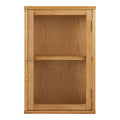 Zamora Hangkast, eiken/eikenfineer/gehard glas, naturel, 20x40x60 cm