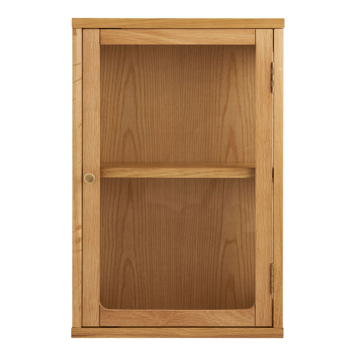 Zamora Hangkast, eiken/eikenfineer/gehard glas, naturel, 20x40x60 cm