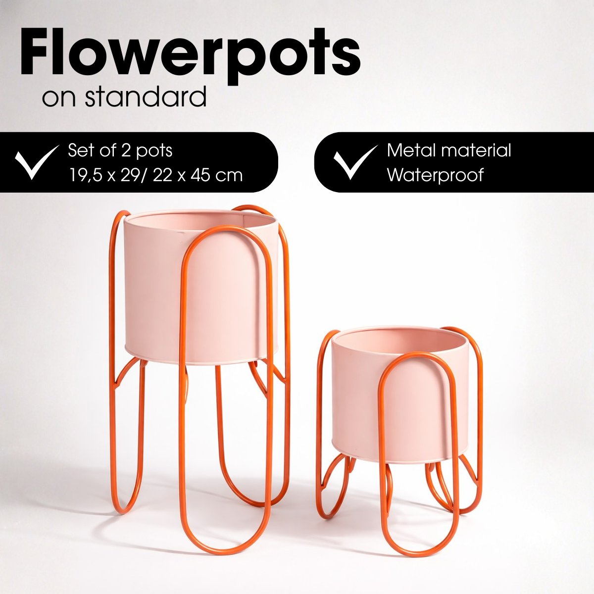 Bloempot binnen Donau Roze