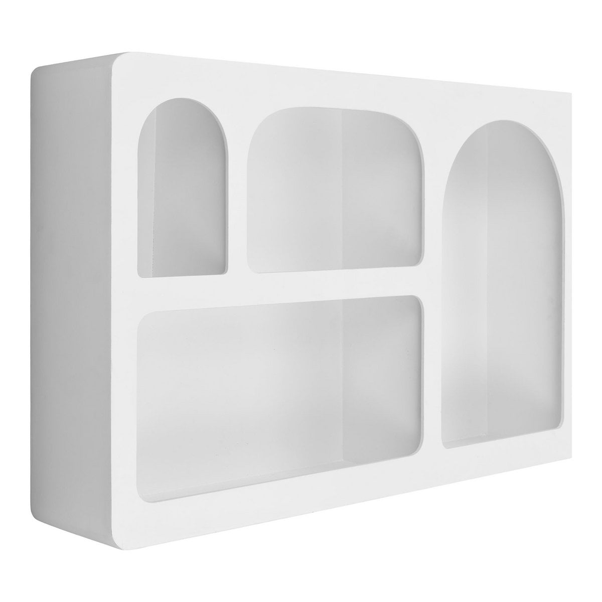 Bryne Wandplank - Wit, Geverfd hout, 40x13x60cm