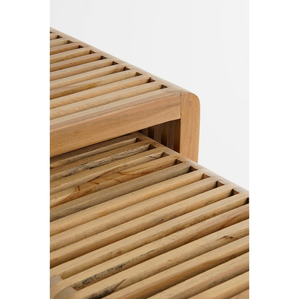 Bijzettafel set Yonker Bruin
