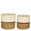 Plantenmanden set Damian Wit
