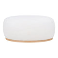 Manhattan Poef - Wit, MDF/grenenhout/schuim/polyester, 88,5x54,5x36 cm