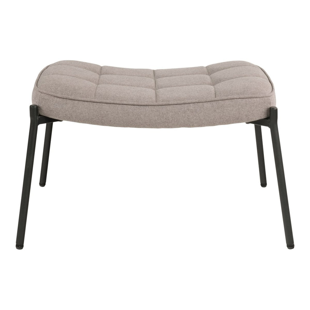 Glasgow Voetsteun - Steen, Polyester/Genenhout/Staal, 41x61x36 cm