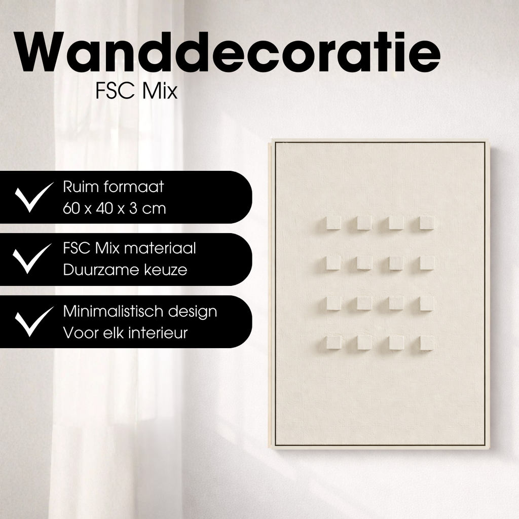Wanddecoratie  Gebroken wit