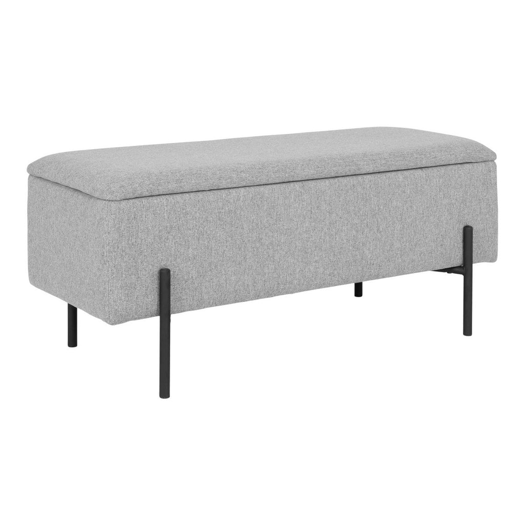 Watford Bank - Lichtgrijs, polyester, 95x36,5x43cm