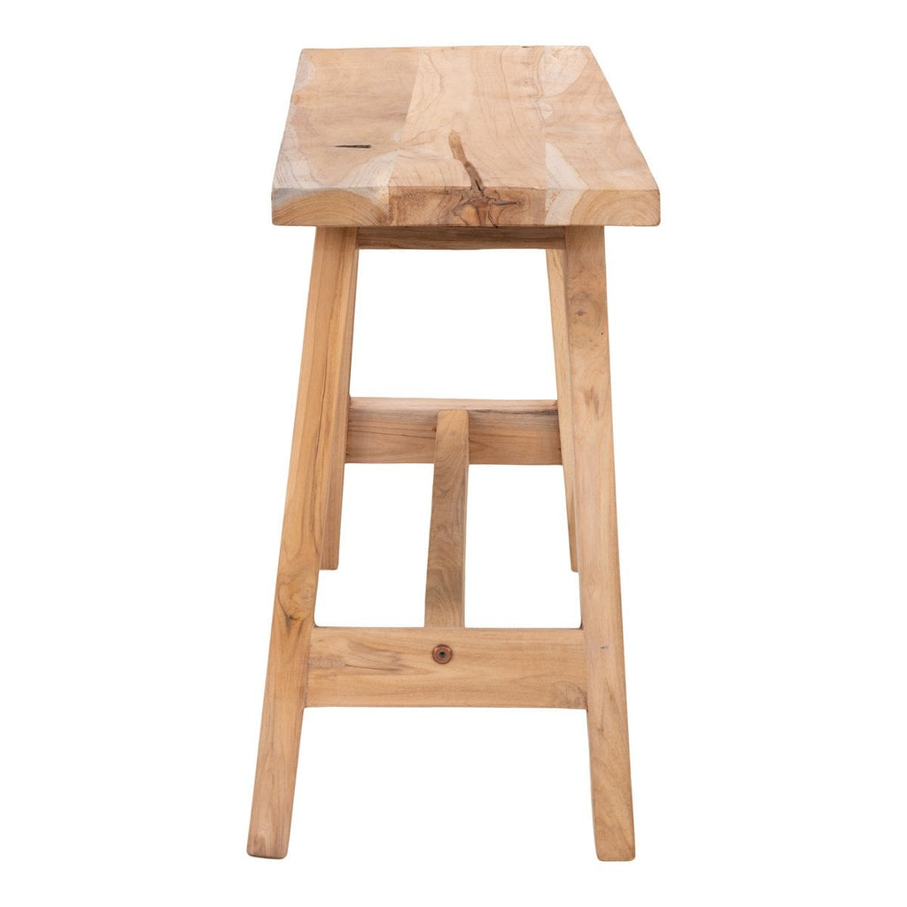 Barcelona Bank - Natuurlijk teak, 90x25x45cm