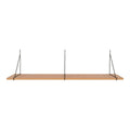 Chiba Wandplank - Wandplank, essenfineer, zwart stalen frame, 120x29 cm