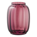 Vaas, mondgeblazen glas, gerookt rood, ø17x21 cm