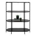 Vita Plank - Zwart, Staal/spaanplaat/melaminefolie, 85x36x111 cm