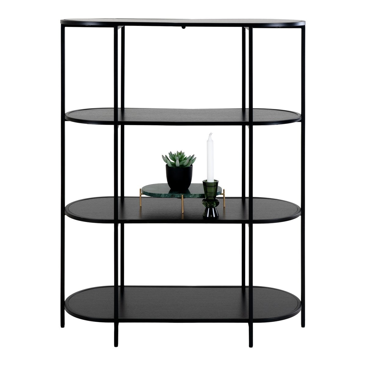 Vita Plank - Zwart, Staal/spaanplaat/melaminefolie, 85x36x111 cm