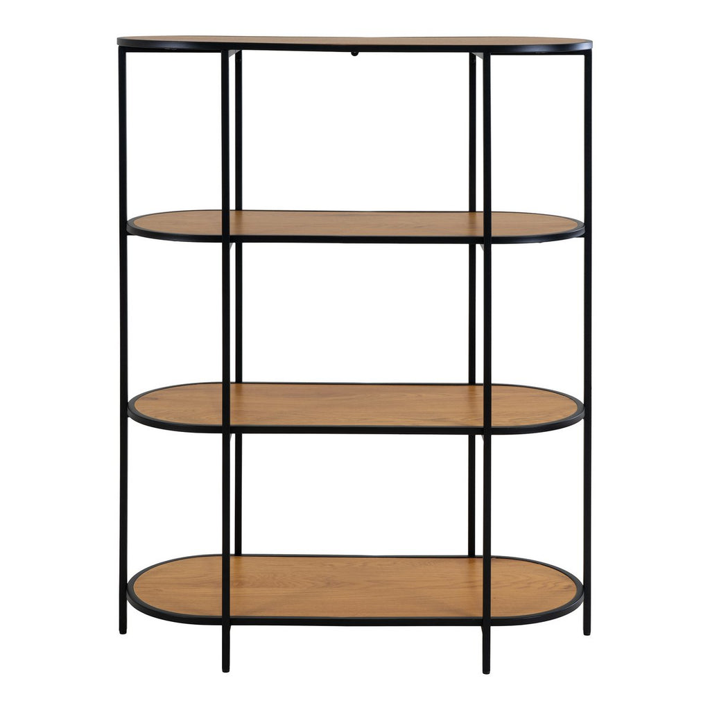 Vita Plank - eikenlook, zwart, 85x36x111cm