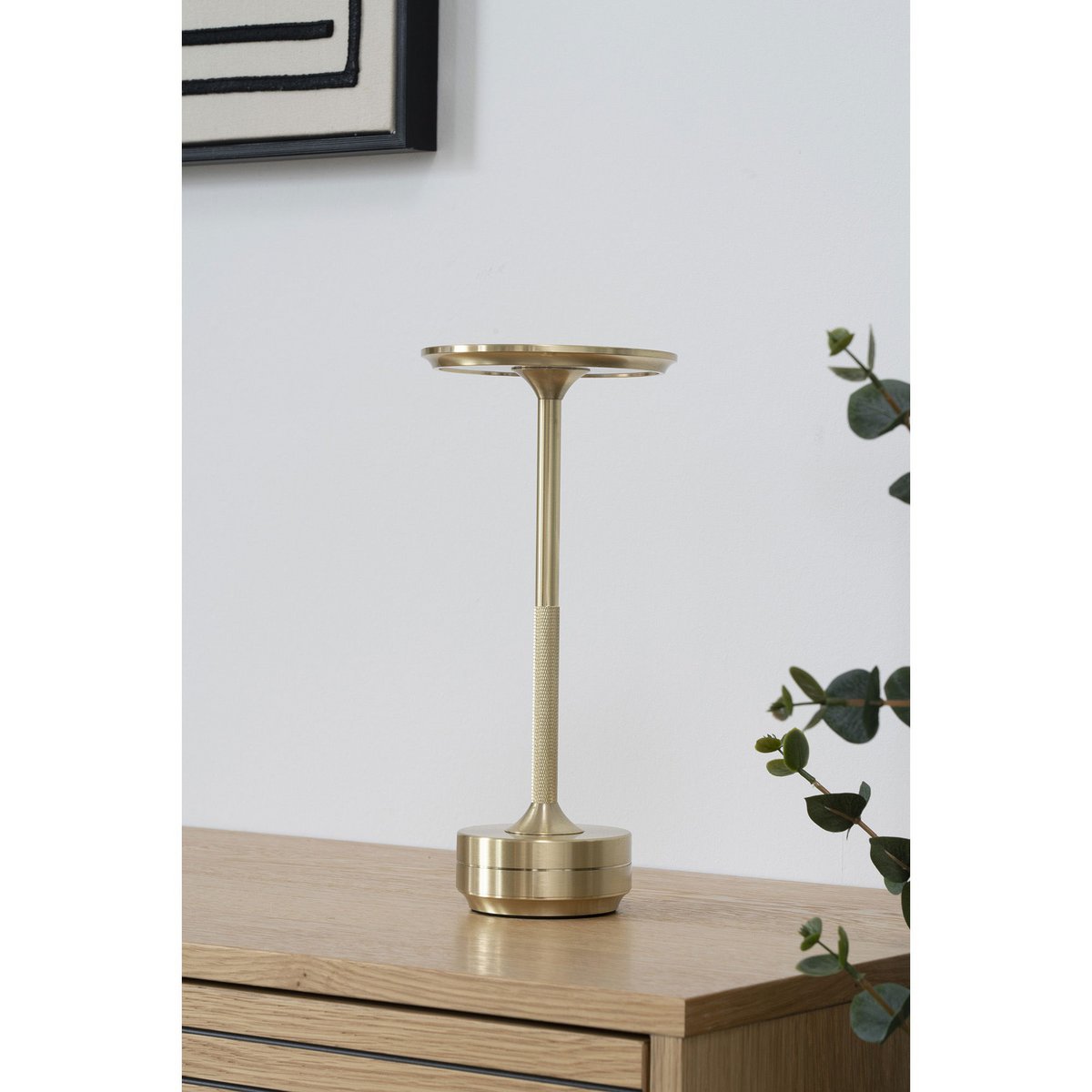 Lyneham LED-tafellamp - Messing, aluminium, 28,5 cm
