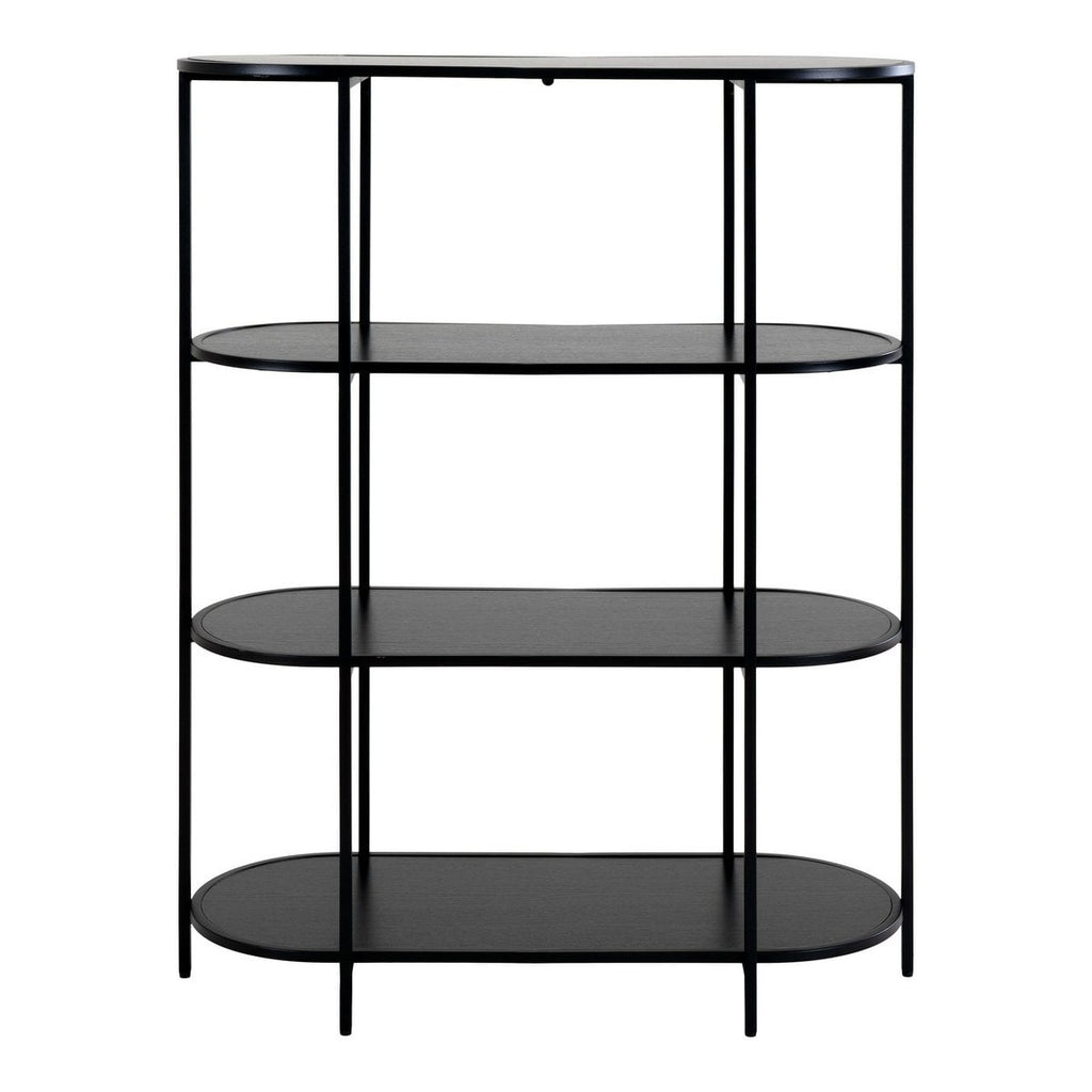 Vita Plank - Zwart, Staal/spaanplaat/melaminefolie, 85x36x111 cm