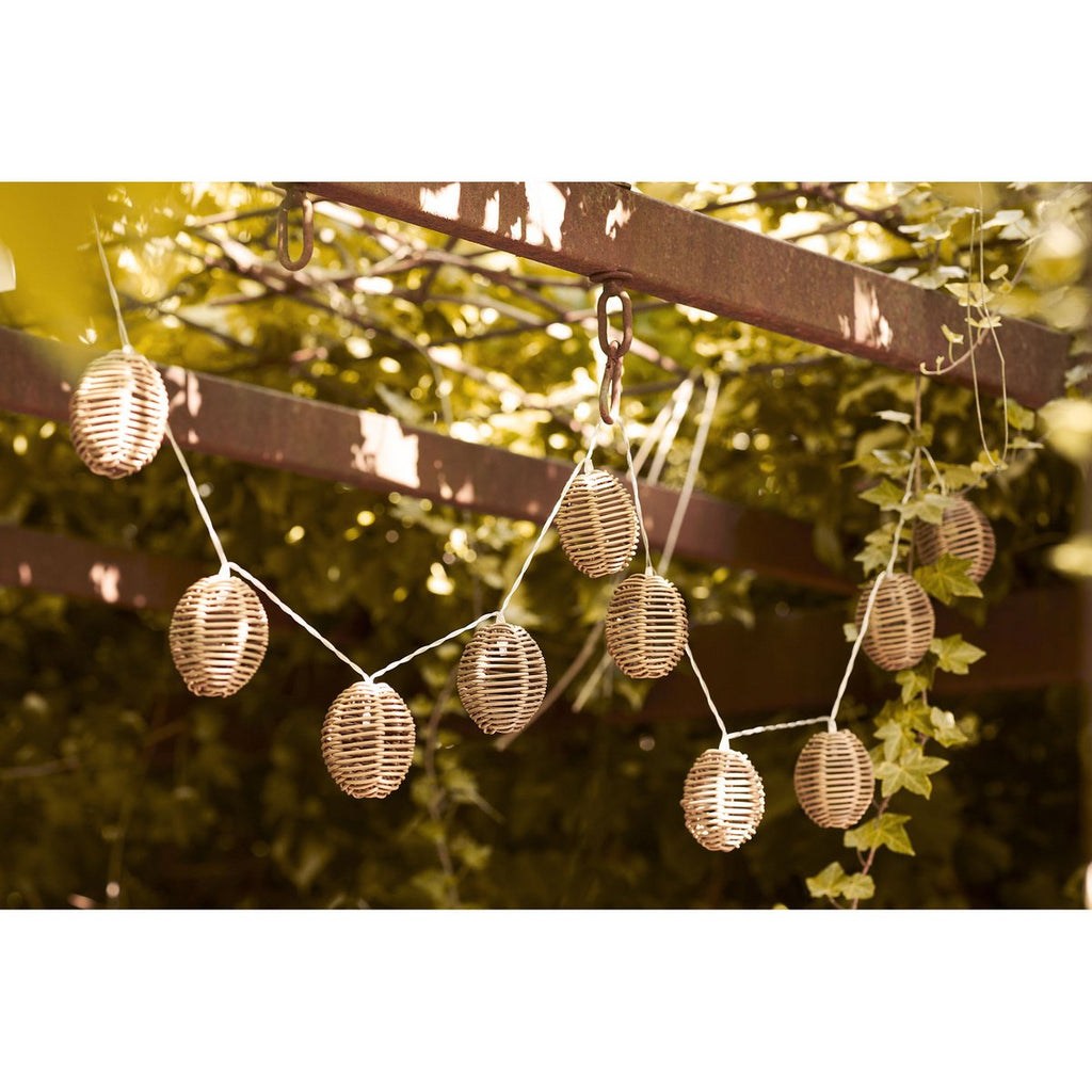 Carlisle LED Lichtslinger, polyrotan/metaal, natuur/zwart