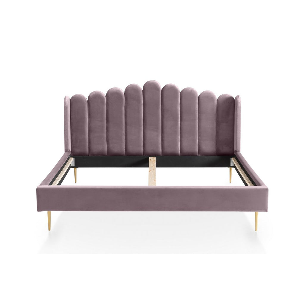 Fluwelen schelpenbed 140x200 cm
