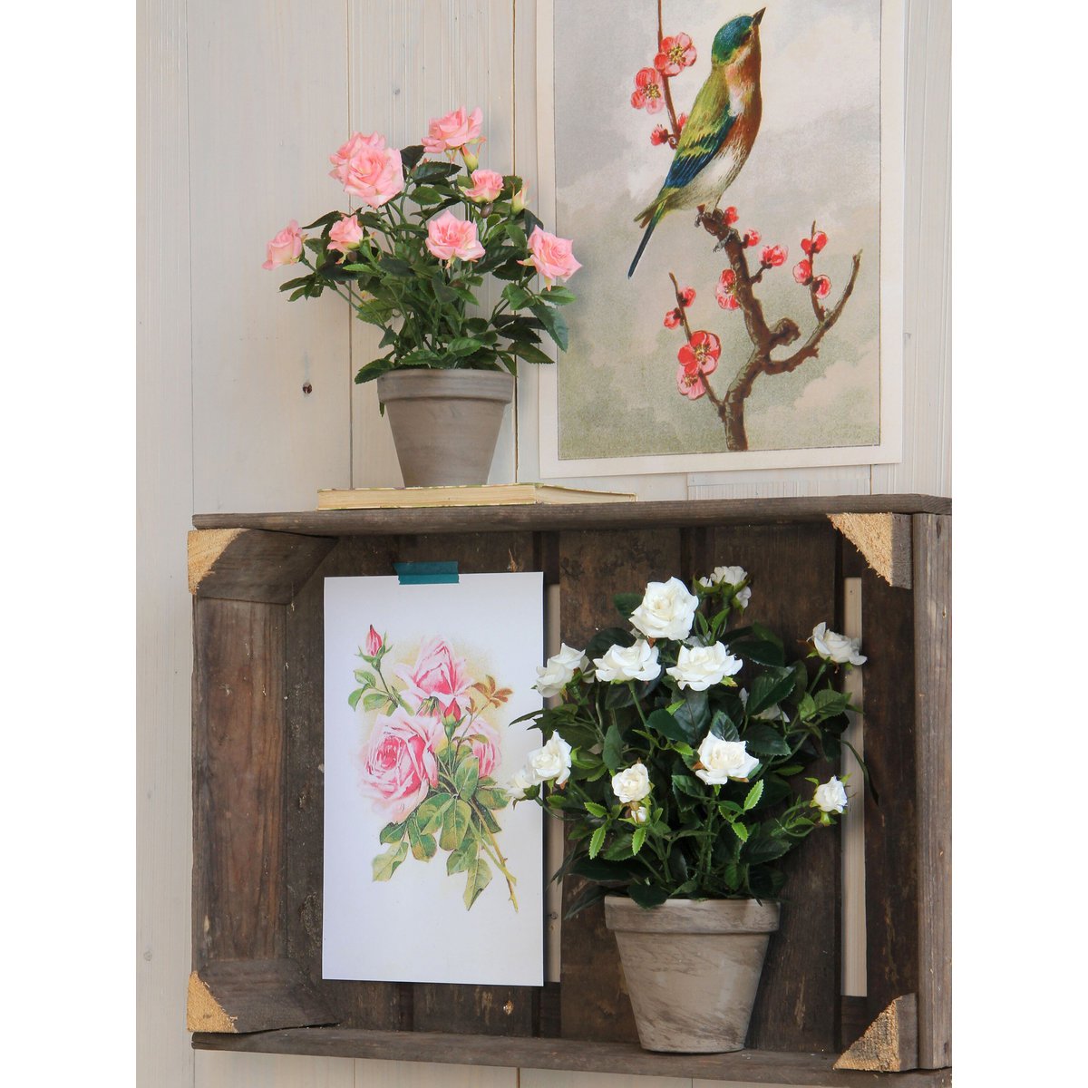 Kunstplant Rosebush Wit