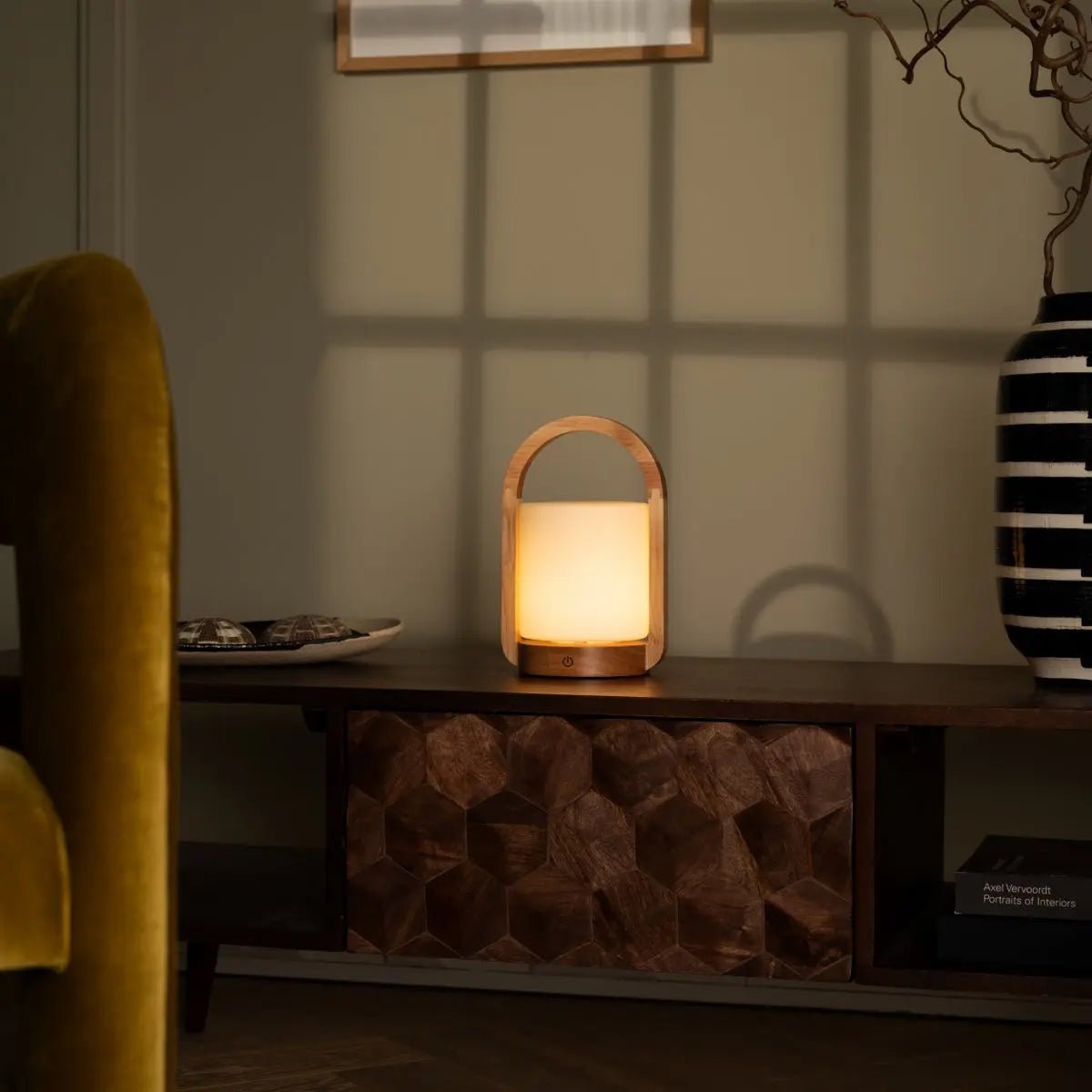 George Lichtbruine Houten Oplaadbare Lamp | Modern, veelzijdig en 3 lichtmodi
