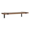 Luxor wandplank - Natuurlijk/zwart, MDF/Ash -fineer/metaal, 50x15x10 cm