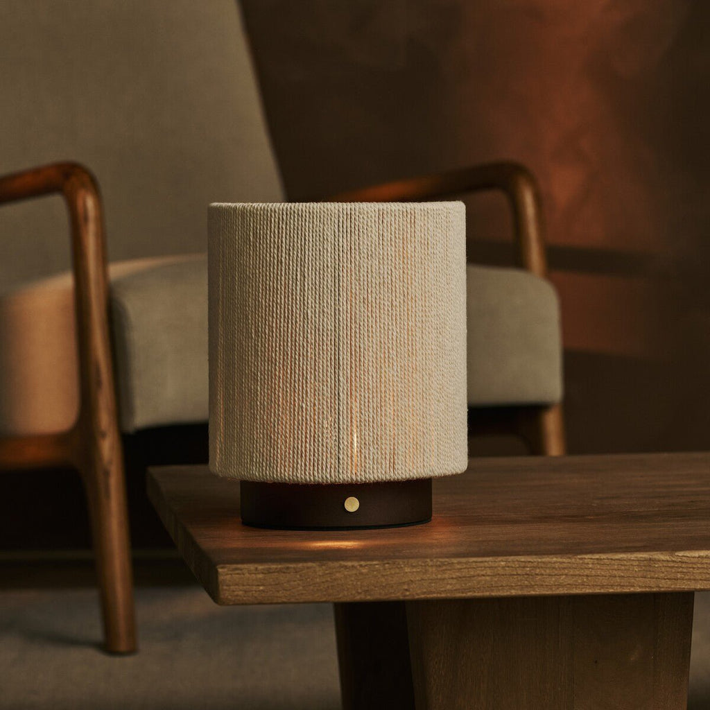 Ivo Dark Brown Wooden Rechargeable Lamp | Modern, Versatile & 3 Light Modes