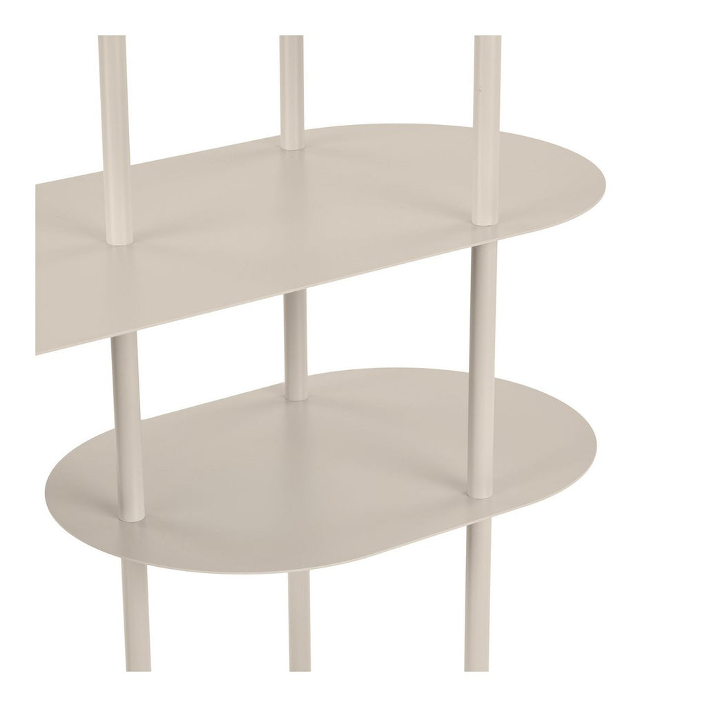Rieti Open kast, 5 planken, asymmetrisch, metaal, zand, 31x118x139 cm