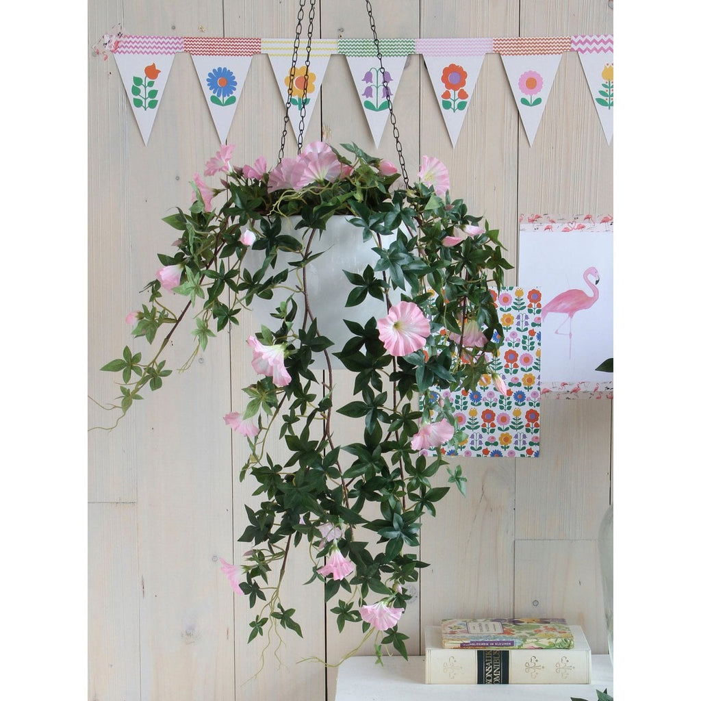 Kunst hangplant  Roze