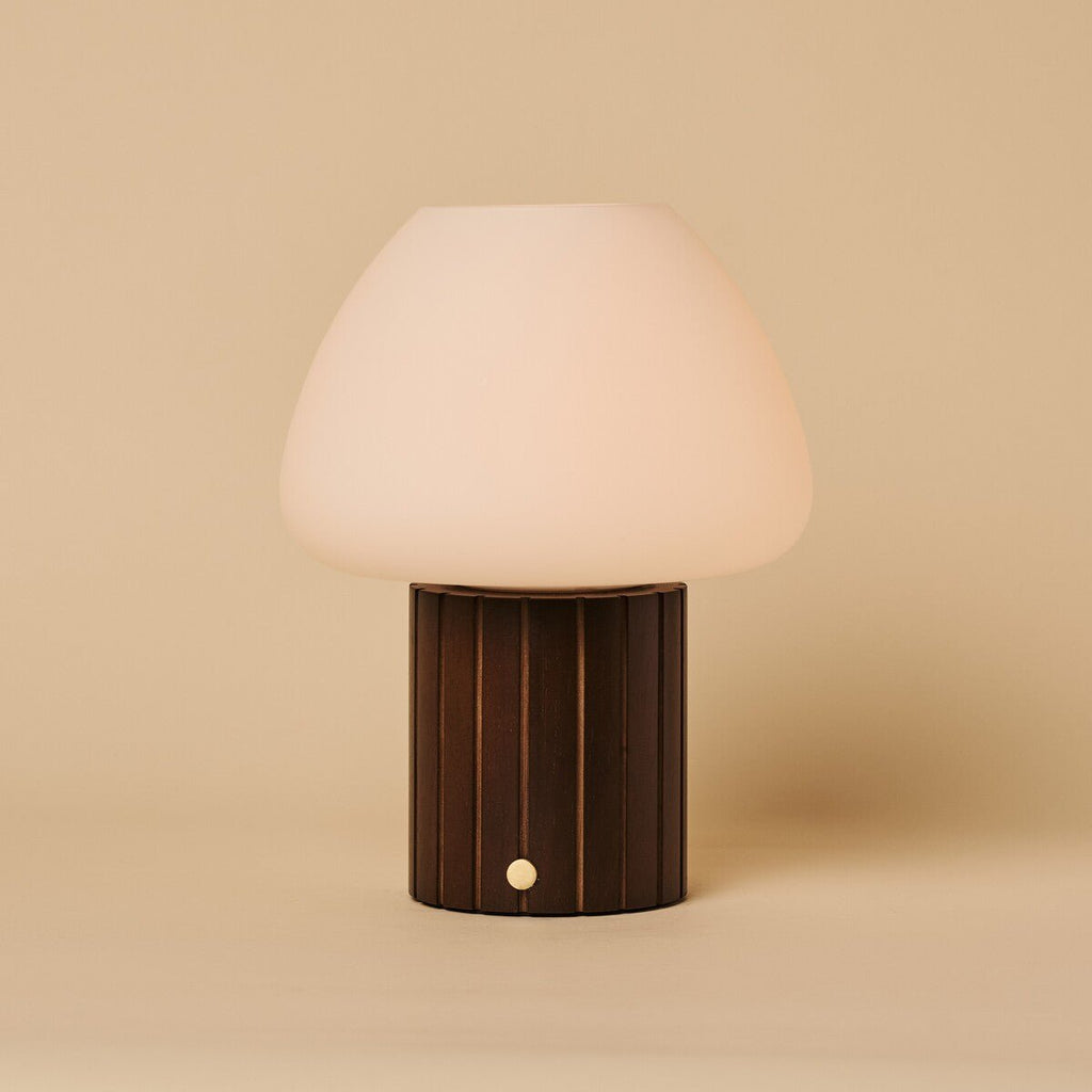 Romée Dark Brown Rechargeable Table Lamp | Modular Lampshade, Dimmable & 3 Light Colors