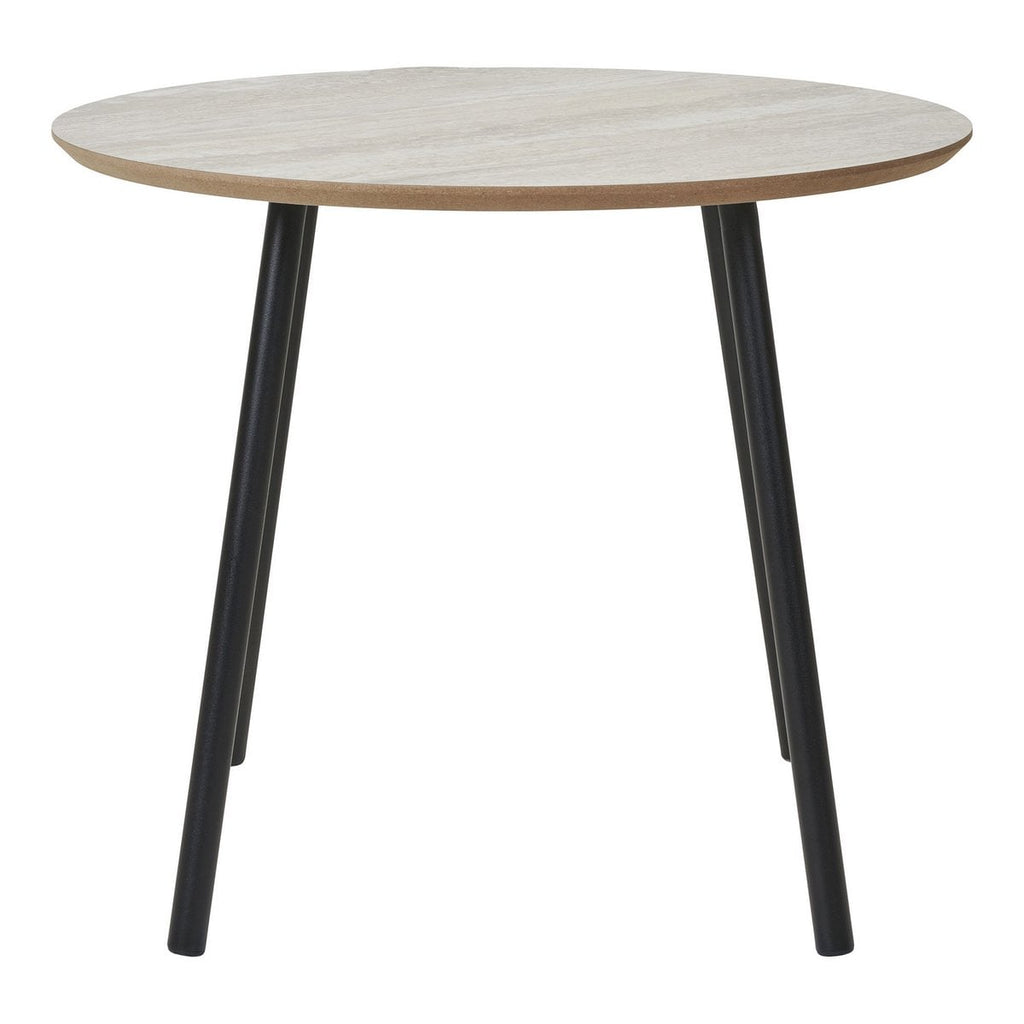 Aalst Salontafel - Zwart/Beige, Staal, MDF, Ø55x45cm