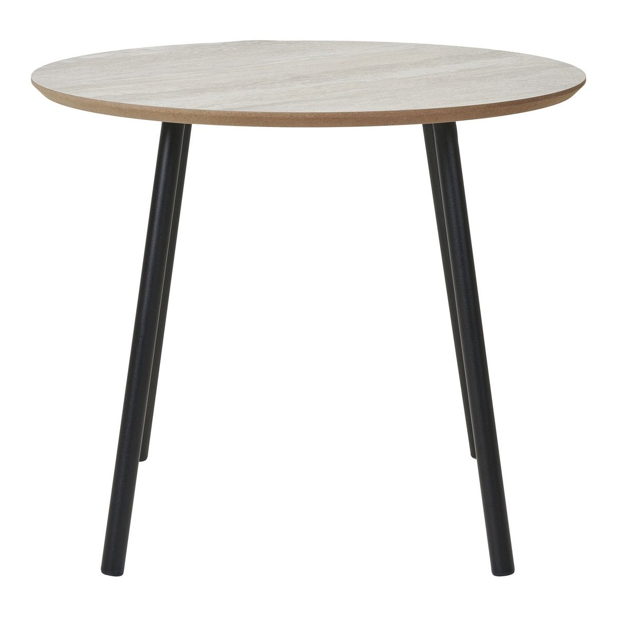 Aalst Salontafel - Zwart/Beige, Staal, MDF, Ø55x45cm