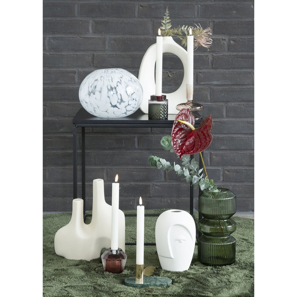 Vaas - Groen, Glas, Ø12x25 cm