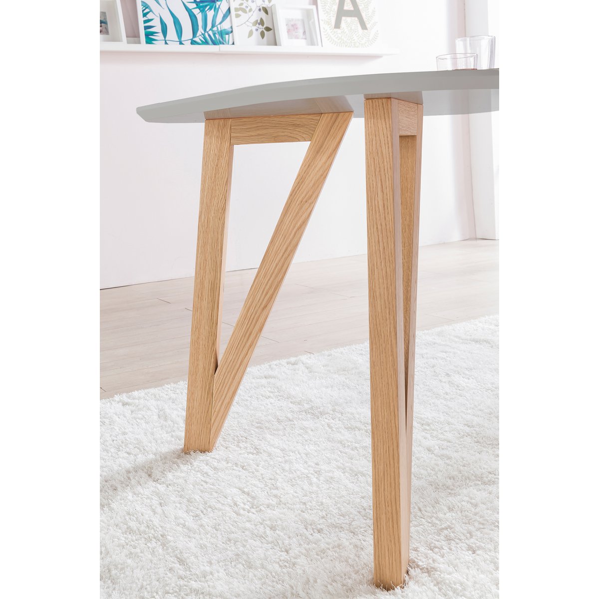 Eettafel 200x100x76 cm grijs eiken