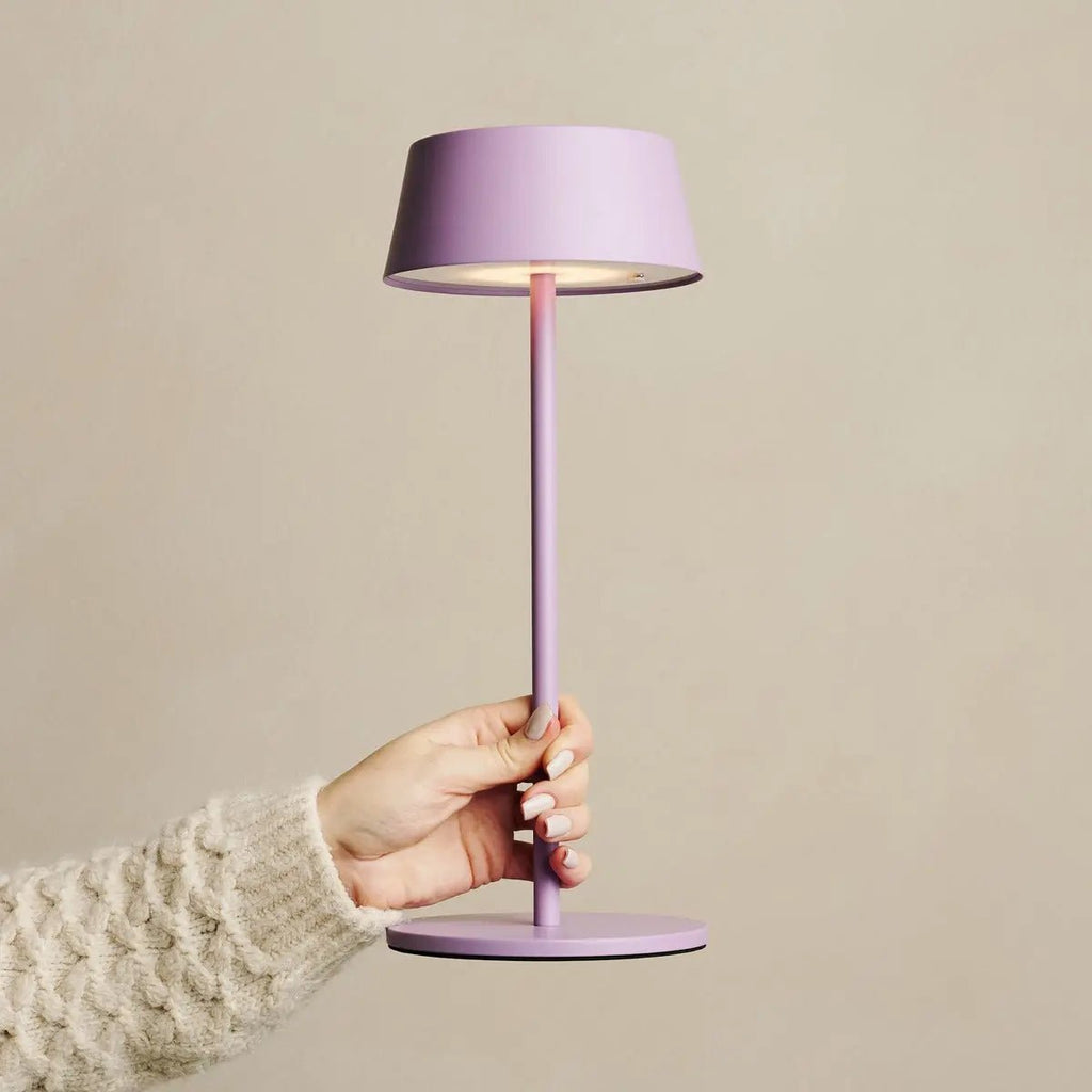 Hugo Violet Lila Oplaadbare Tafellamp | Stijlvolle, dimbare lamp en draadloos
