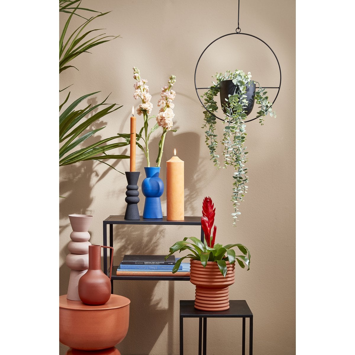 Bloempot binnen hangend Dexter Zwart