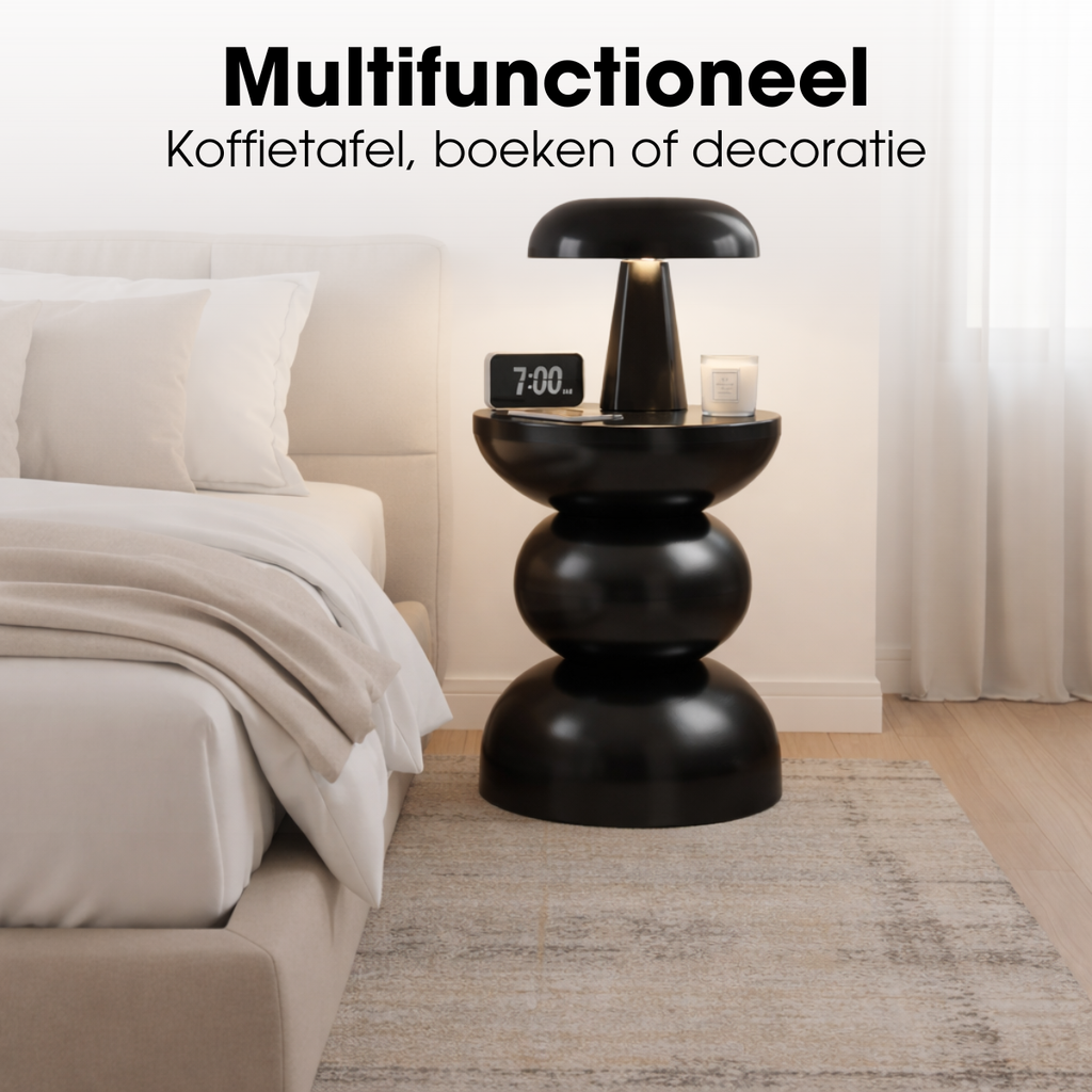 Bijzettafel Luna Zwart