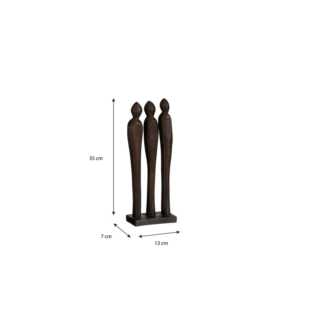 Decoratief beeld Pegara Bruin