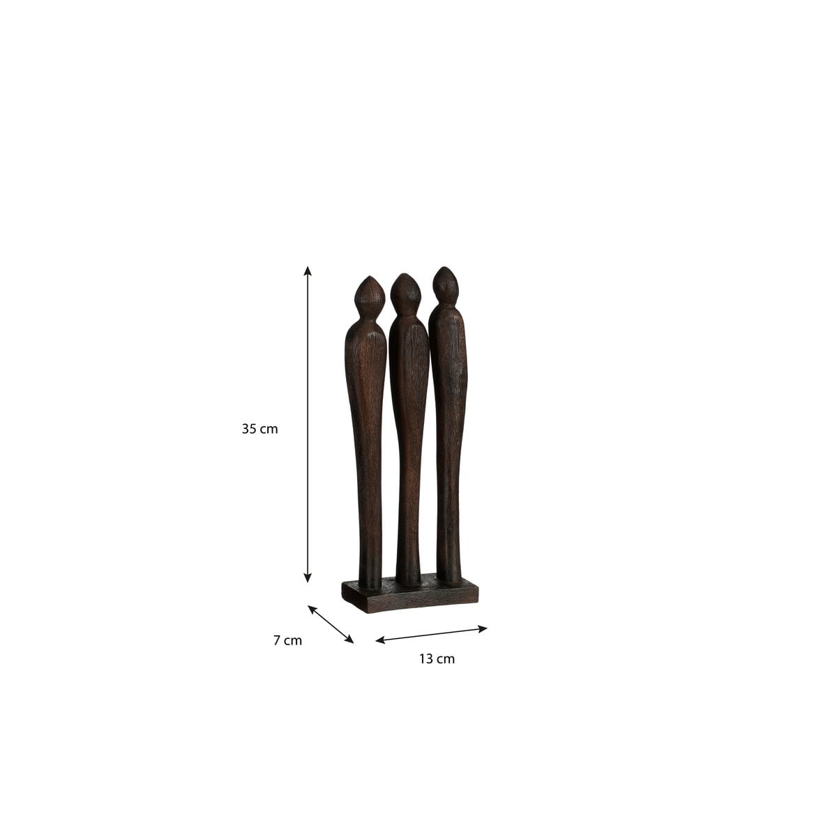 Decoratief beeld Pegara Bruin