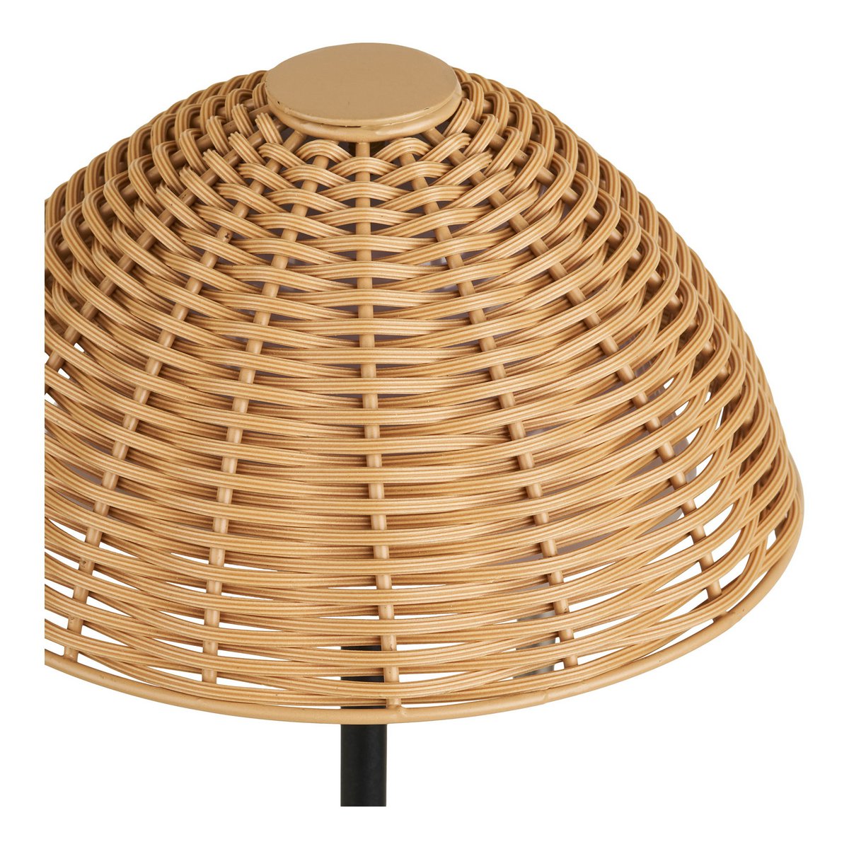 Wigan LED Tafellamp, metaal, oplaadbaar, natuur/zwart