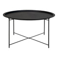 Bastia Salontafel - Zwart, Staal, Ø75x43 cm