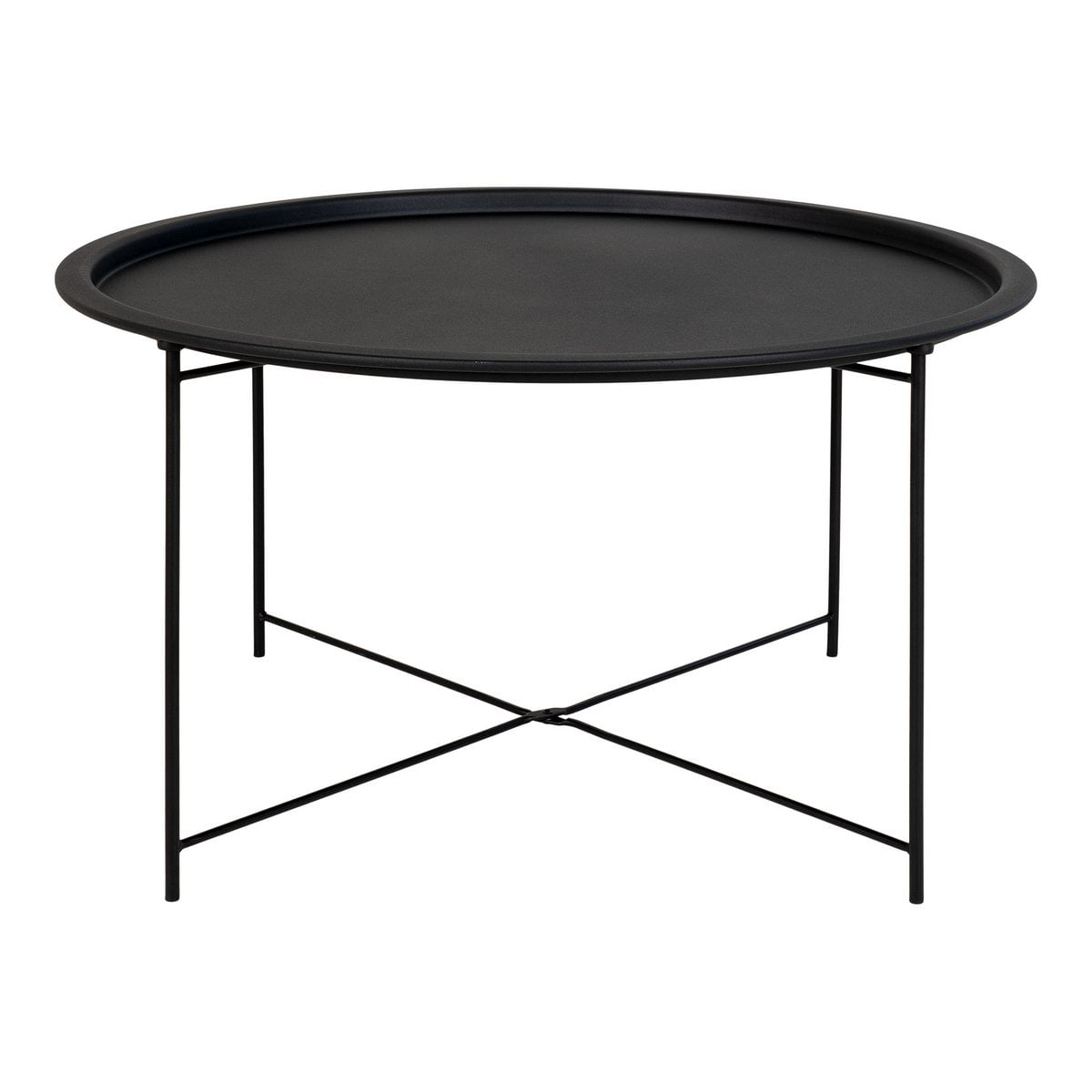 Bastia Salontafel - Zwart, Staal, Ø75x43 cm