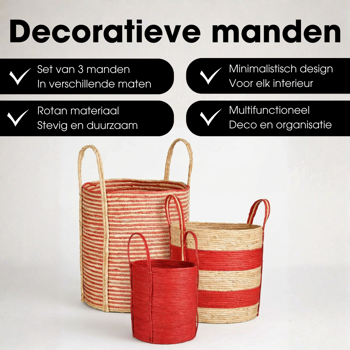Plantenmandset Rood