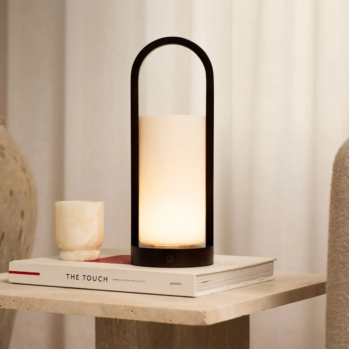 Evie Donkerbruine Oplaadbare Houten Tafellamp | Dimbaar, draadloos en 3 lichtmodi